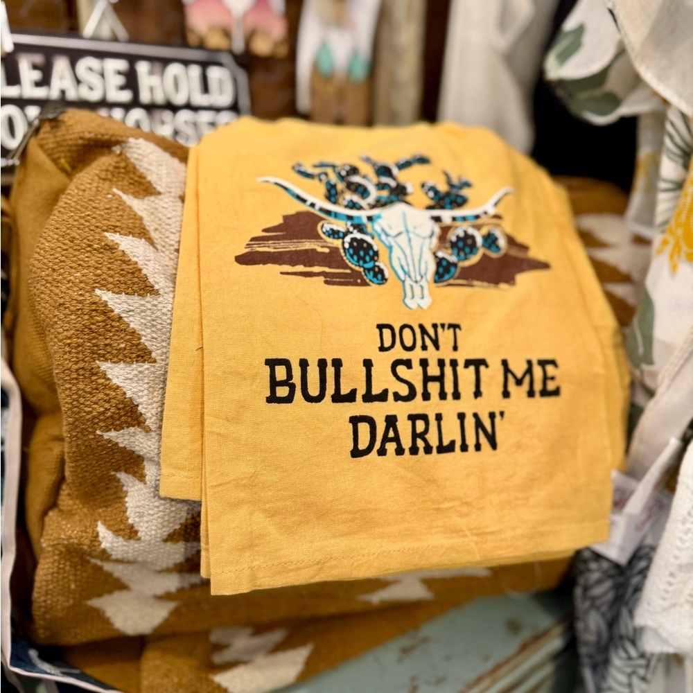 Yellow Graphic Tea Towel